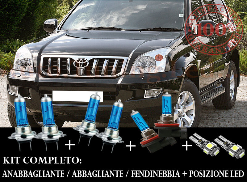 TOYOTA LAND CRUISER 2002-2010 COMPLETE SET BLUE XENON LAMPS + LED POSITION