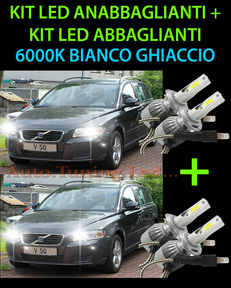 KIT LED LAMPADE ABBAGLIANTI & ANABBAGLIANTI PER VOLVO V50 2003-2012 -.