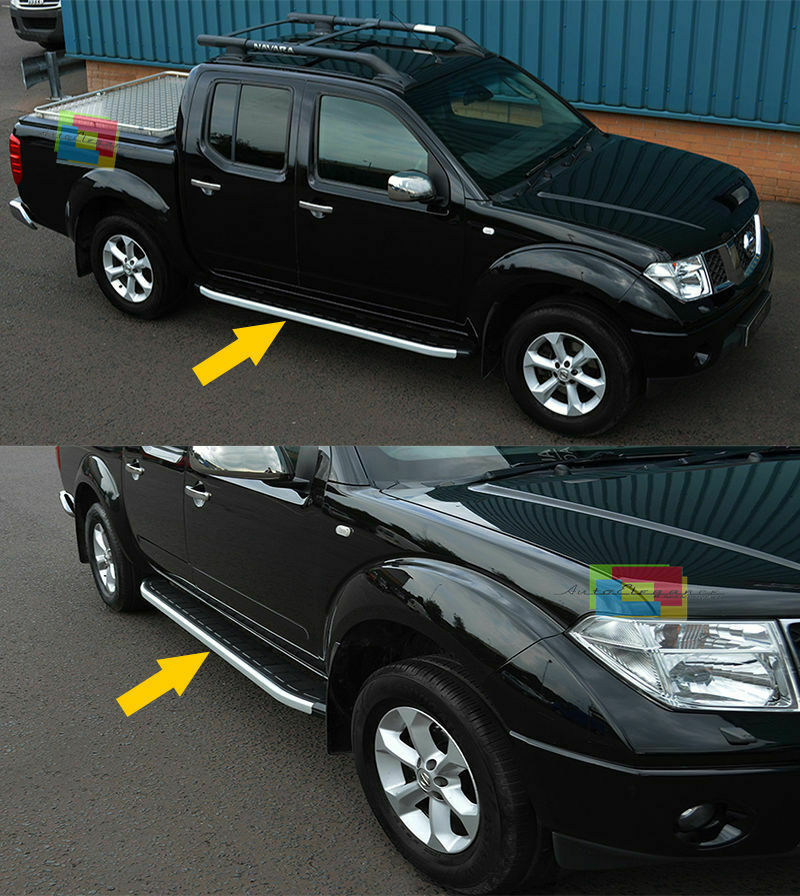 PEDANE LATERALI NISSAN NAVARA D40 2005-2015 SOTTO PORTA ANTISCIVOLO