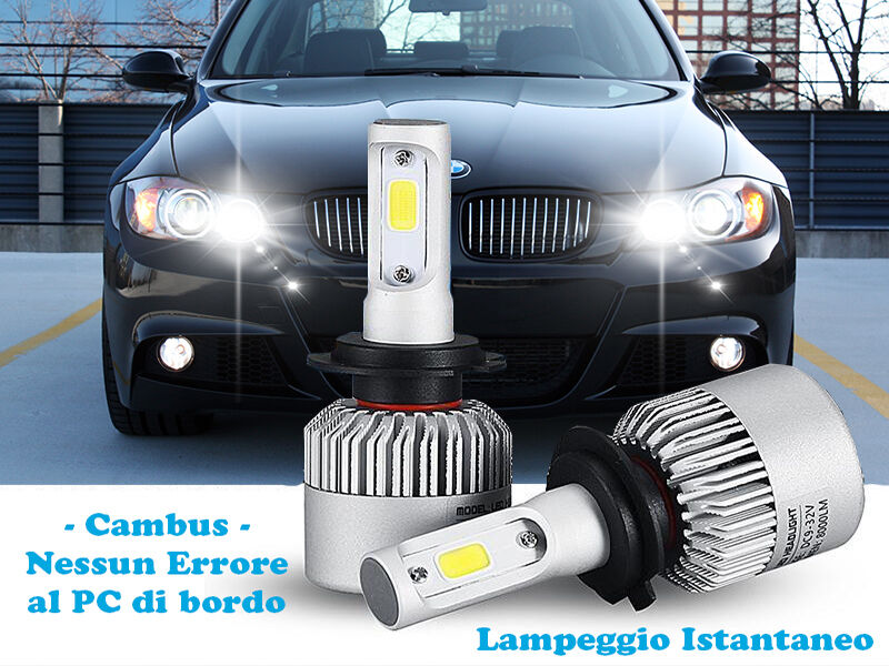 LAMPADE ABBAGLIANTI LED BMW SERIE 3 E90 LAMPEGGIO ISTANTANEO 6000K