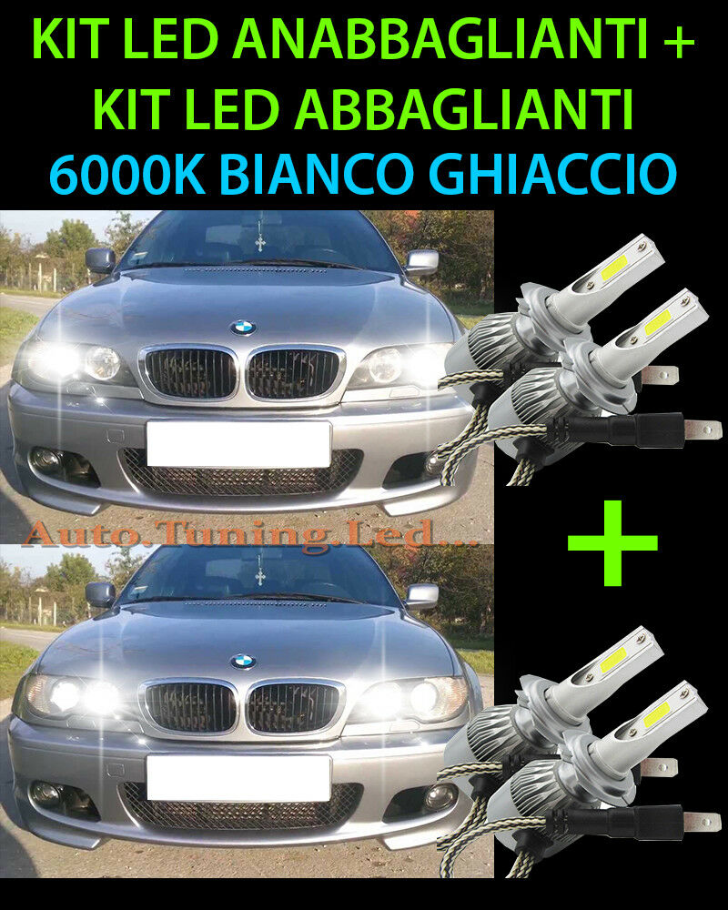 LED HIGH BEAM & LOW BEAM LAMP KIT FOR BMW 3 SERIES E46 COUPE 03-06 -.