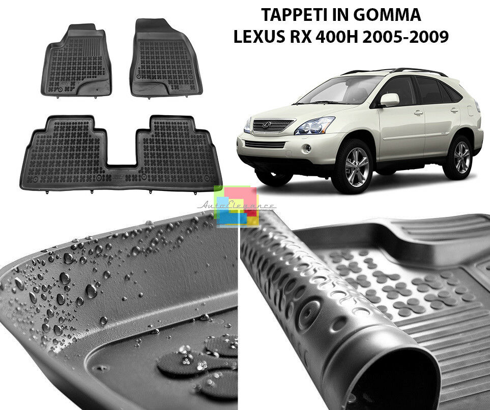 LEXUS RX 400H 2005-2009 TAPPETINI AUTO IN GOMMA - TAPPETI TOP QUALITA -1-