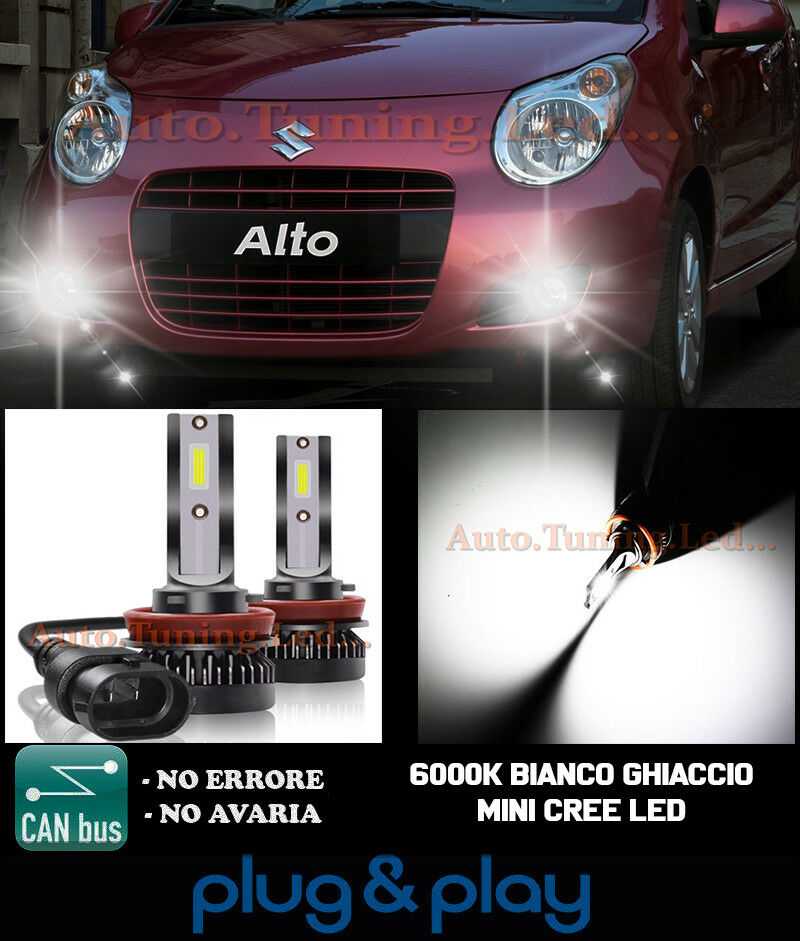 CREE LED FOG LIGHTS SUZUKI ALTO VII CAMBUS ICE WHITE 8000LM