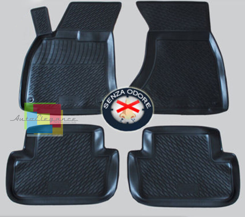 AUDI A4 B6 B7 2001-2007 SET TAPPETINI AUTO IN GOMMA - TAPPETI ANTI SCIVOLO AUTOELEGANCERICAMBI