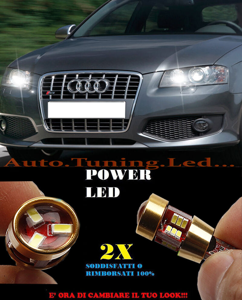 LUCI POSIZIONE AUDI A3 S3 2003-2012 CANBUS T10 BIANCO 27 LED SUPER QUALITA