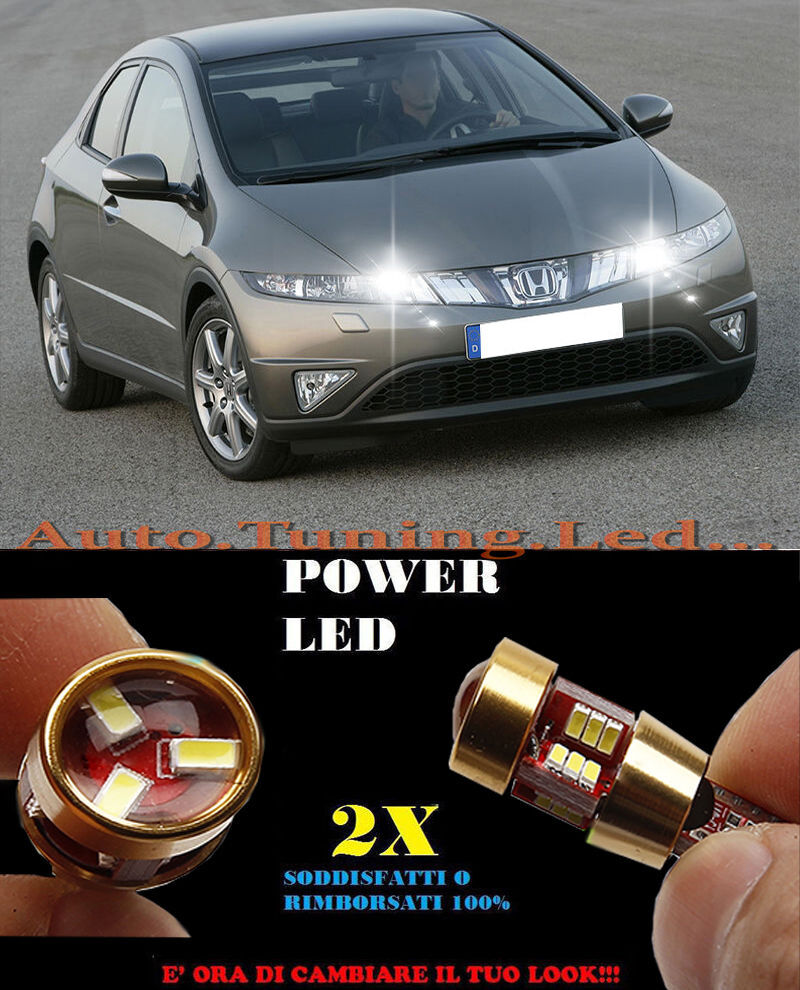 LUCI POSIZIONE HONDA CIVIC 2006+ CANBUS T10 BIANCO 27 LED SUPER QUALIT