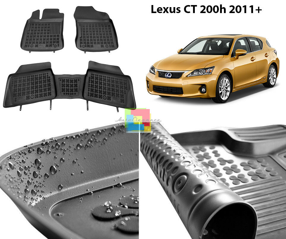 LEXUS CT 200H 2011 IN POI TAPPETINI AUTO IN GOMMA - TAPPETI TOP QUALITA -1