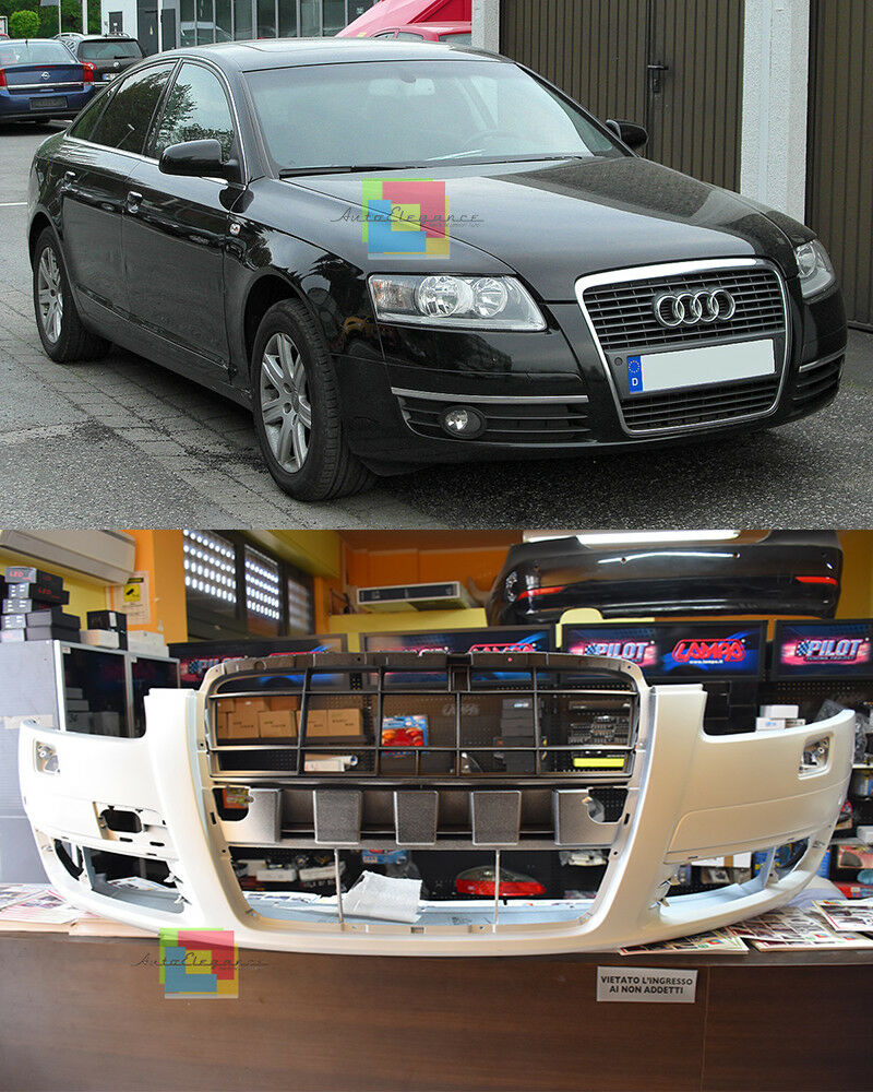 STANDARD FRONT BUMPER WITH PRIMER AUDI A6 4F C6 2004-2008 HEADLIGHT WASHER