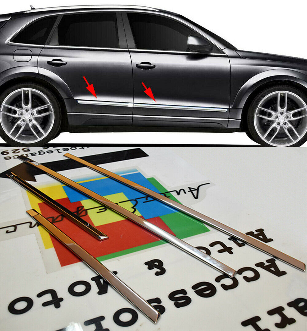 ADHESIVE MOULDS FOR AUDI Q5 8R CHROME FRAMES STAINLESS STEEL.