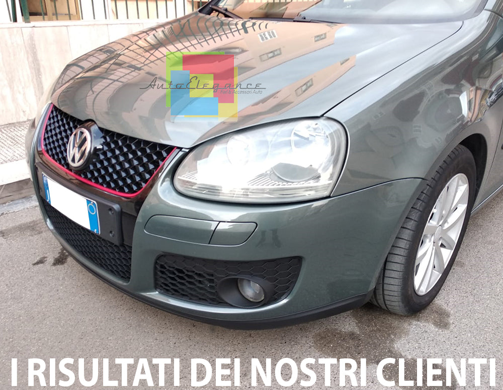 VW GOLF 5 2003-2008 - GTI DESIGN FRONT BUMPER WITH GRILLE - IN ABS .-