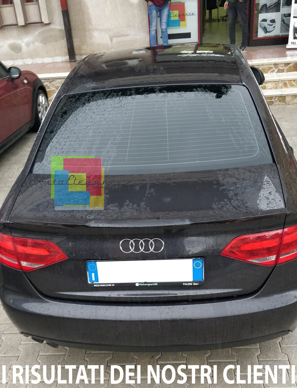 RS4 LOOK REAR BONNET SPOILER AUDI A4 B8 8K SEDAN 08-15 IN ABS - PLASTIC