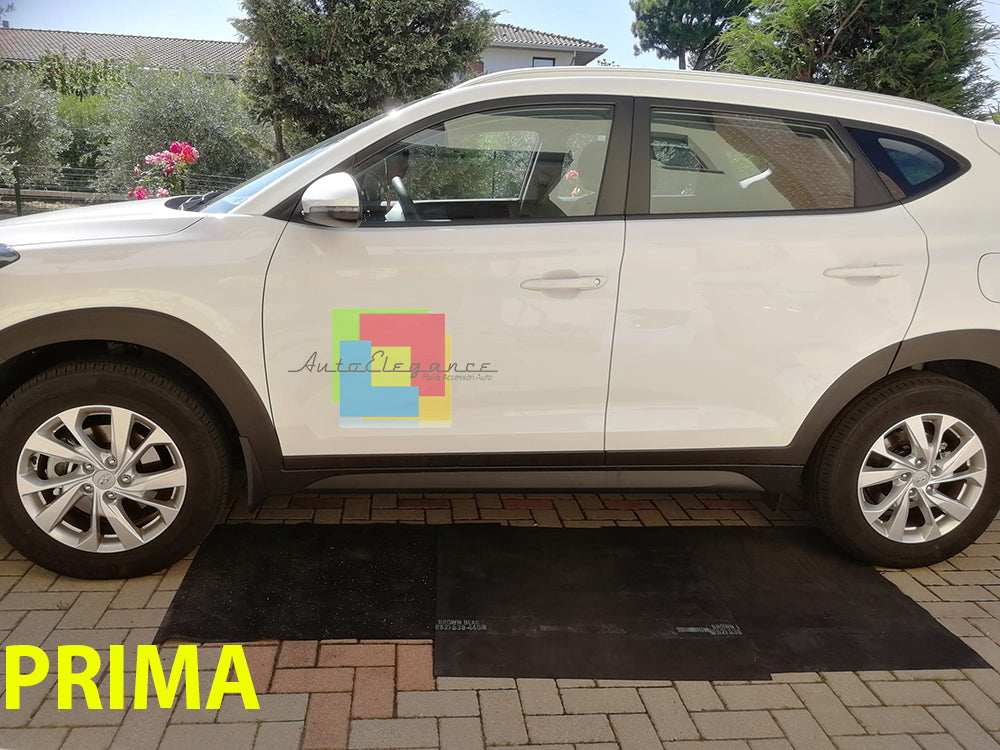 PEDANE LATERALI ALLUMINIO E PVC ANTISCIVOLO SOTTO PORTA HYUNDAI TUCSON TLE 2015+