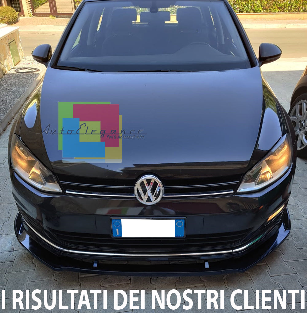 VW GOLF 7 /7.5 2012-2020 SOTTO PARAURTI ANTERIORE SPLITTER LOOK SPORTIVO ABS NERO