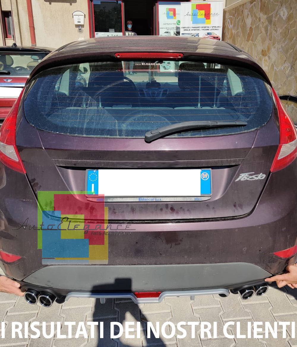 FORD FIESTA MK7 SOTTO PARAURTI POSTERIORE DIFFUSORE QUATTRO TERMINALI ABS