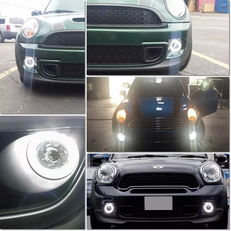 COPPIA FENDINEBBIA A LED ANGEL EYES MINI COOPER R55 / R56/ R58/ R59 / R60 AUTOELEGANCERICAMBI