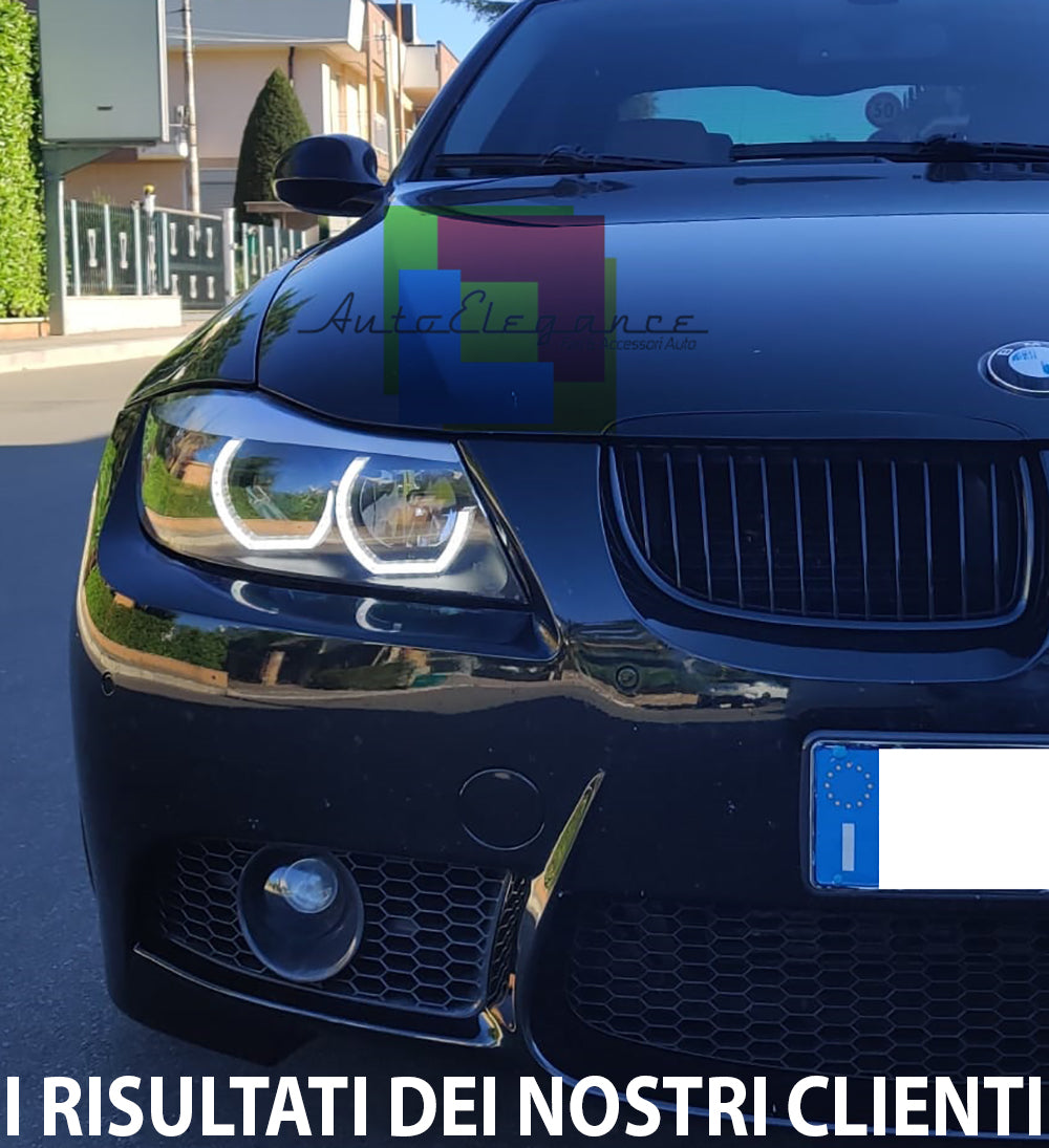Bmw serie 3 e90 e91 04-11 fari anteriori angel eye AUTOELEGANCERICAMBI