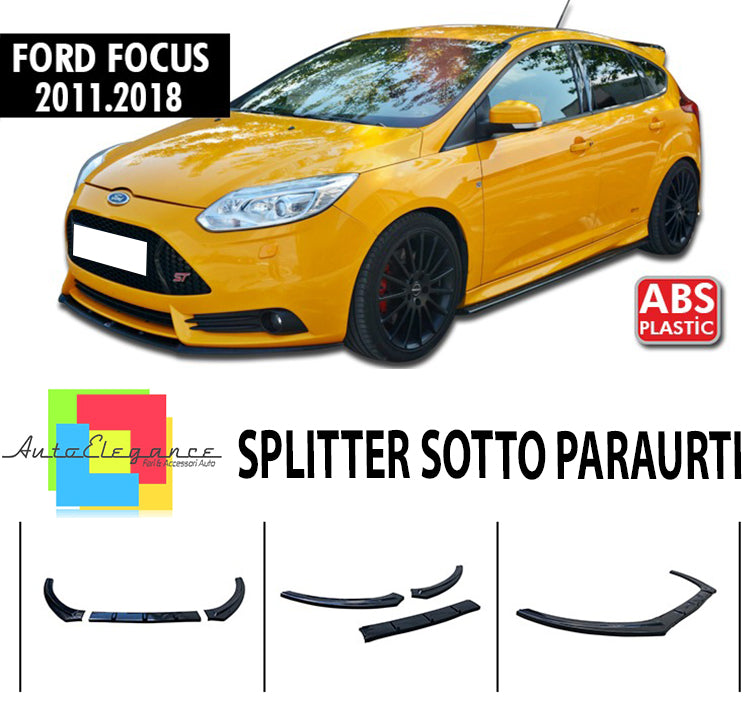 UNDER BUMPER FORD FOCUS MK3 2011-2018 SPORTS FRONT SPOILER SPLITTER ABS