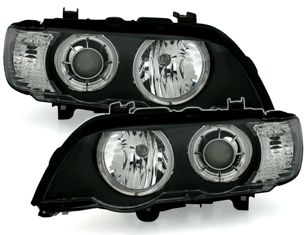 FARI ANTERIORI BMW X5 E53 ANGEL EYES 00 D2S XENON LED