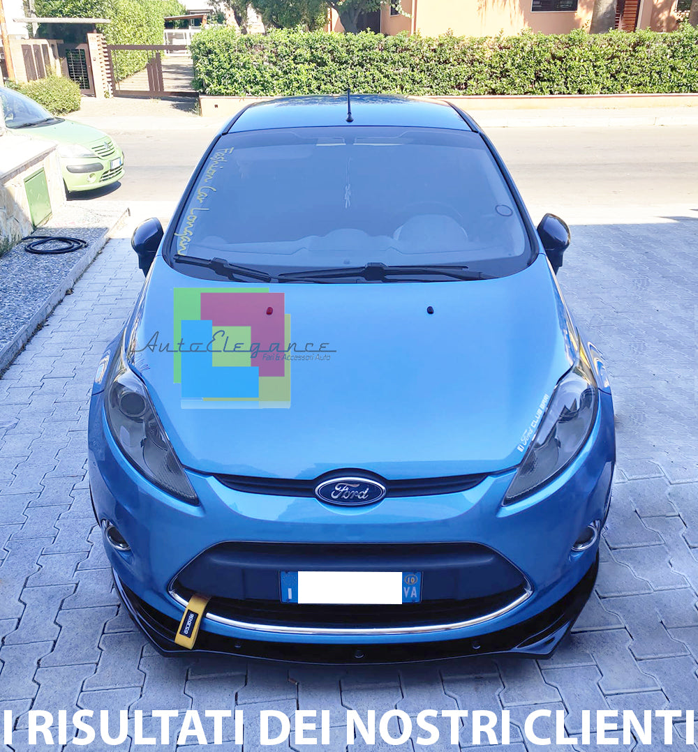 FORD FIESTA MK7 2008 TO 2012 LIP SPOILER UNDER FRONT BUMPER ABS BLACK .-
