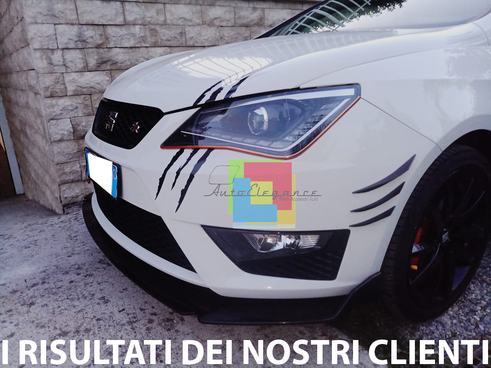 UNDER BUMPER SEAT IBIZA 6J MK4 2008+ SPORTS FRONT SPOILER SPLITTER ABS