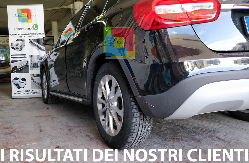 PEDANE LATERALI MERCEDES GLA X156 2014+ SOTTO PORTA ALLUMINIO & PVC