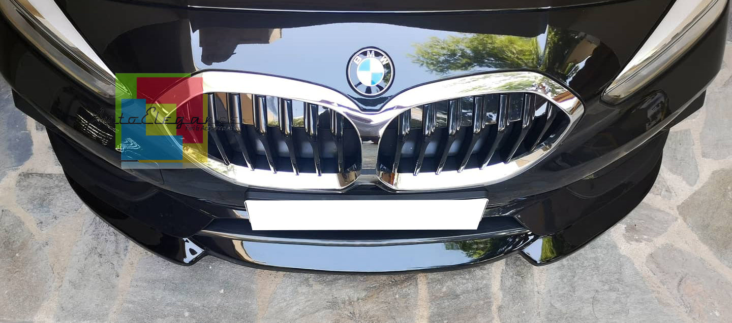 BMW SERIE 1 F40 SOTTO PARAURTI ANTERIORE IN ABS SPORTIVO NERO SPLITTER M1 AUTOELEGANCERICAMBI
