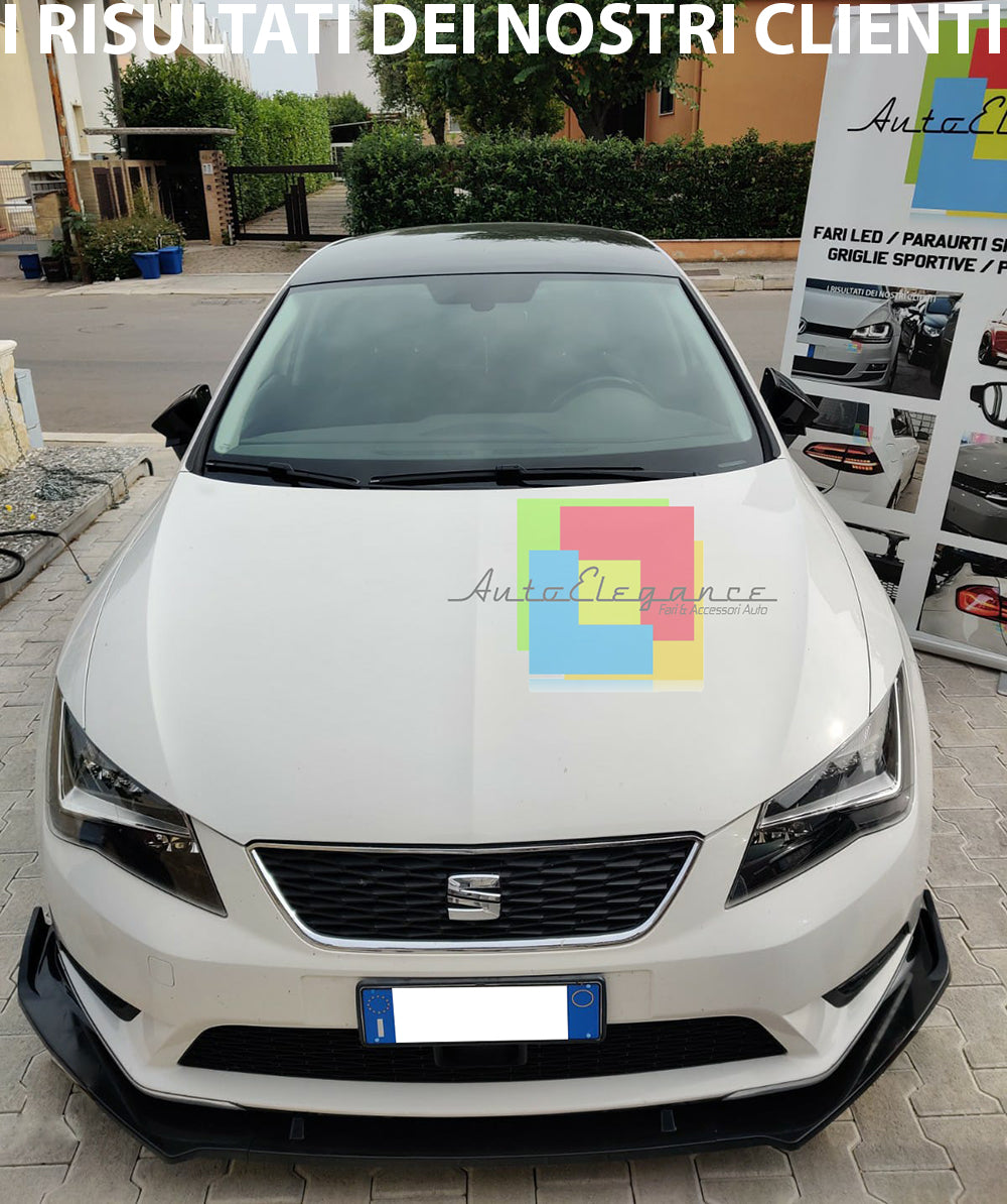 SEAT LEON 5F FRONT BUMPER BLADE ABS SPLITTER BLACK LIP SPOILER