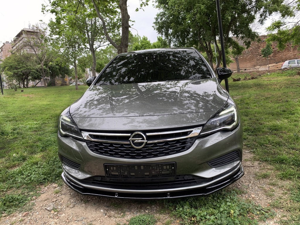 OPEL ASTRA K 2015+ FRONT BUMPER SPOILER ABS BLACK SPLITTER