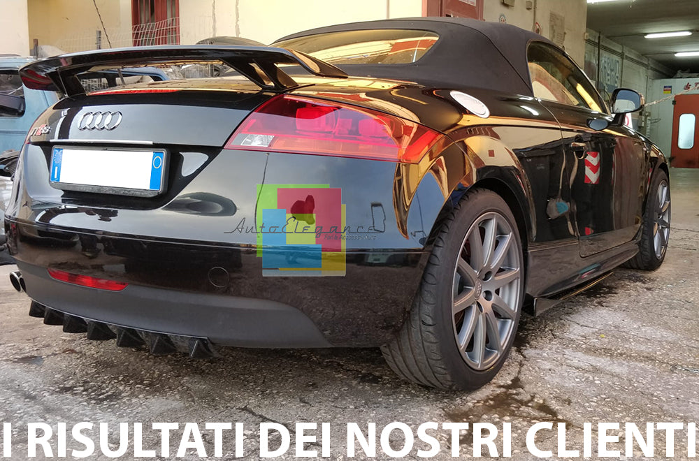 AUDI TT 8J 2006-2014 SPLITTER SOTTO MINIGONNE LATERALI ABS NERO LUCIDO RSTT AUTOELEGANCERICAMBI