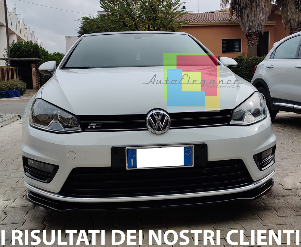 LIP SPOILER UNDER FRONT BUMPER VW GOLF 7 RLINE ABS GLOSSY BLACK SPLITTER