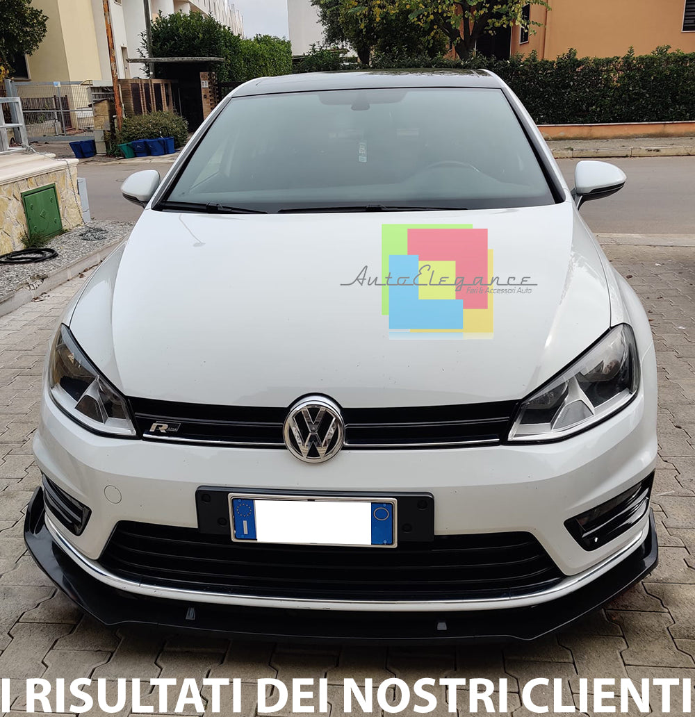 VW GOLF 7 R 2012-2016 UNDER FRONT BUMPER SPLITTER LOOK ABS BLACK BLADE