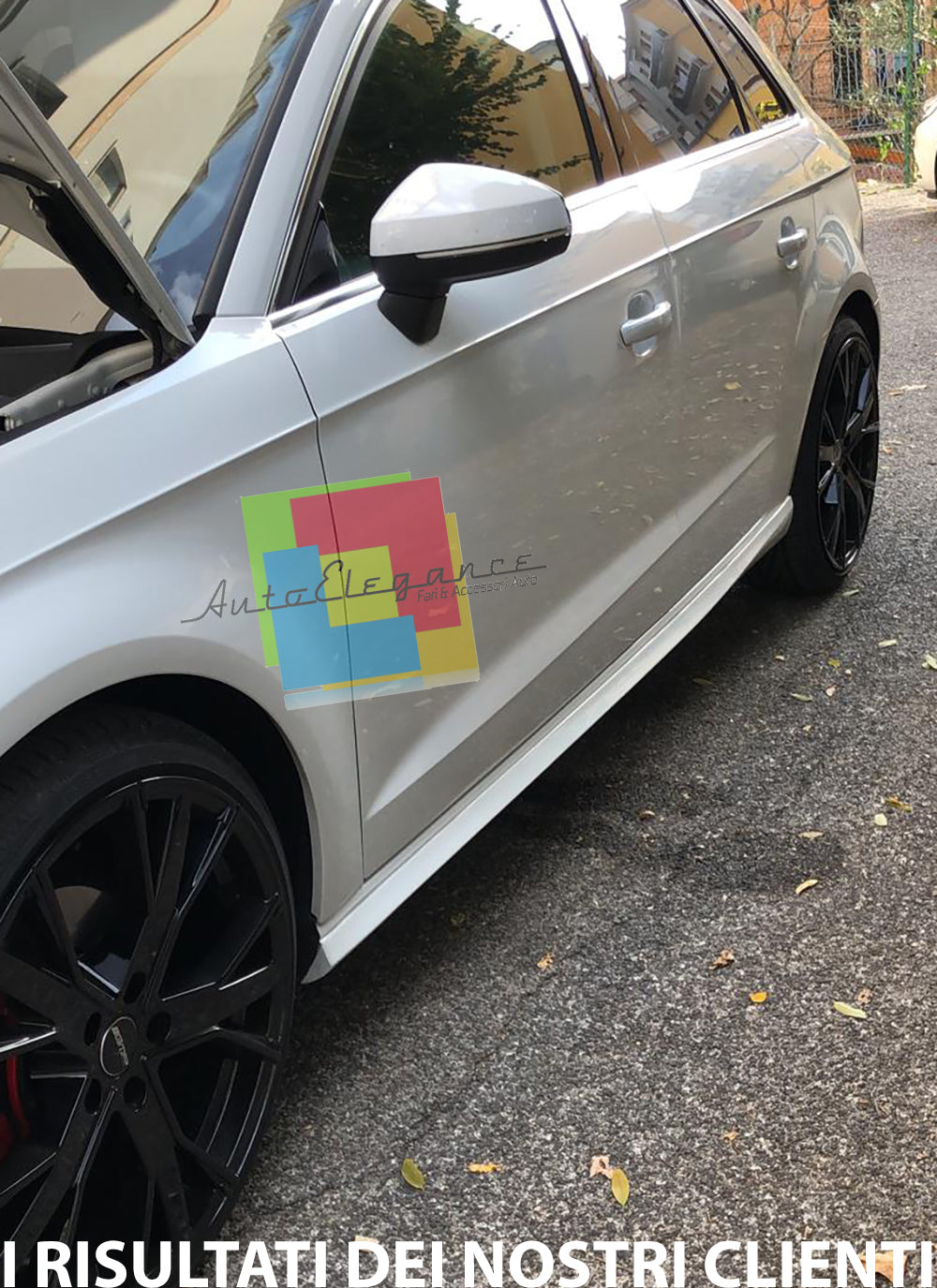 AUDI A3 8V SPORTBACK 2017+ FACELIFT COPPIA MINIGONNE LATERALI SLINE S3 SOTTO PORTA AUTOELEGANCERICAMBI