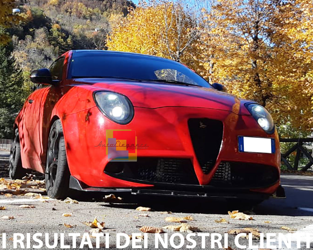 ALFA ROMEO MITO 2008+ SOTTO PARAURTI ANTERIORE IN ABS LOOK RS NERO SPLITTER AUTOELEGANCERICAMBI