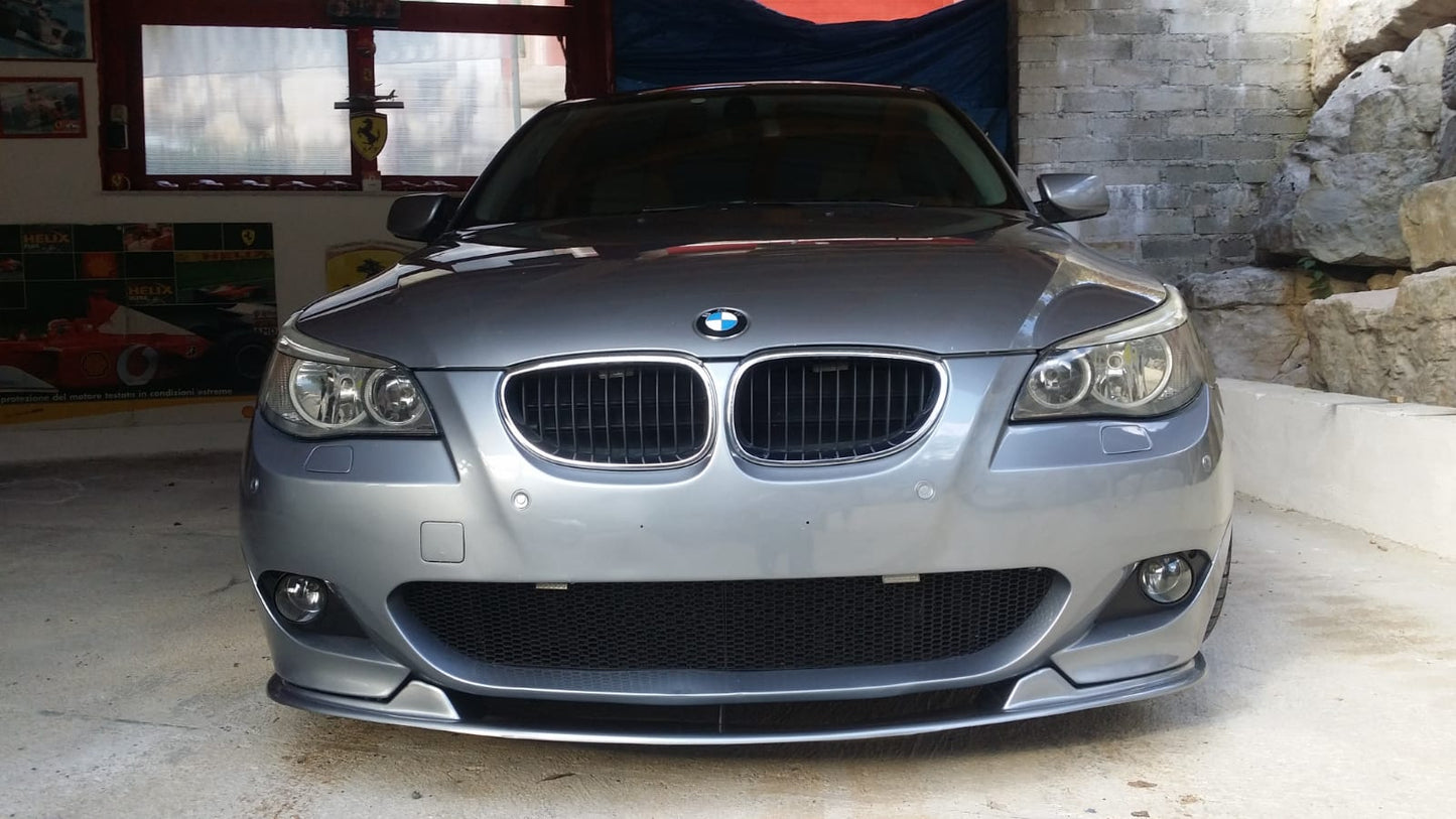 BMW SERIE 5 E60 E61 SOTTO PARAURTI SPLITTER ANTERIORE ABS NERO PER MTECH AUTOELEGANCERICAMBI