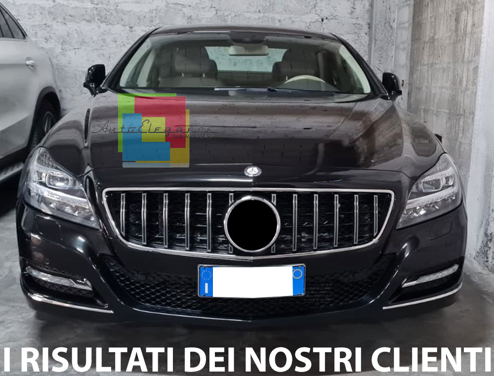 GRIGLIA ANTERIORE MERCEDES CLS W218 2011-2014 MASCHERINA PROFILI SATINATI