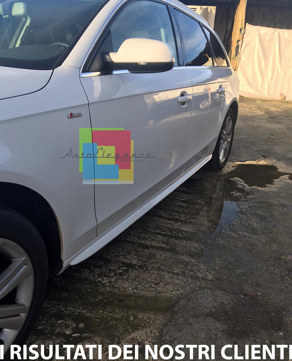 AUDI A4 B8 AVANT BERLINA RESTYLING 2012+ MINIGONNE LATERALI SLINE S4 RS4 AUTOELEGANCERICAMBI