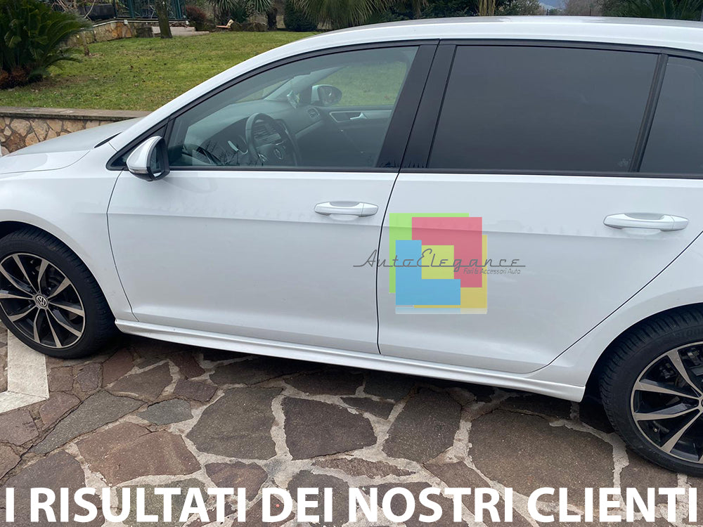 VW GOLF 7 VII 2012+ MINIGONNE SPORTIVE LATERALI SOTTO PORTA IN ABS / PLASTIC