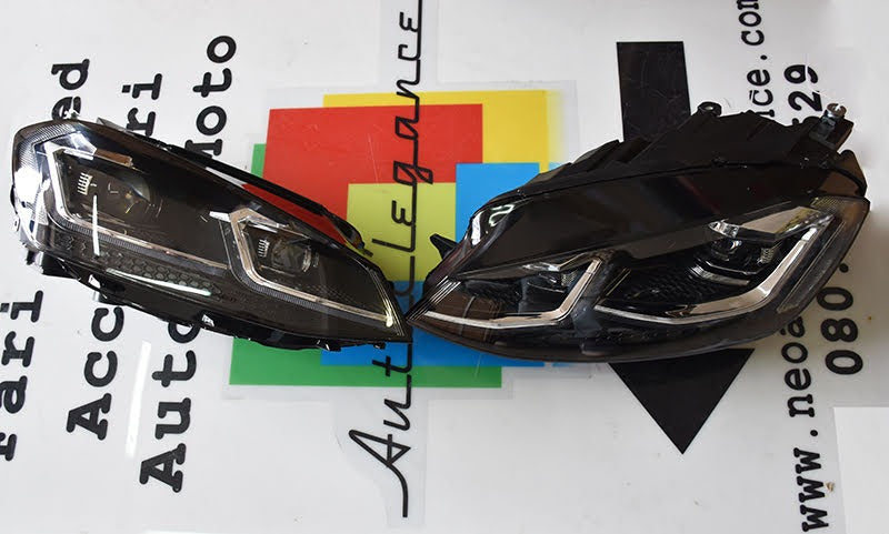 VW GOLF 7 VII 2012 al 2017 FARI ANTERIORI FANALI DIURNA LED FRECCIA DINAMICA R