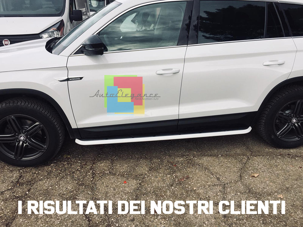 PEDANE LATERALI PER SKODA KODIAQ 2016 IN POI SOTTOPORTA ANTISCIVOLO