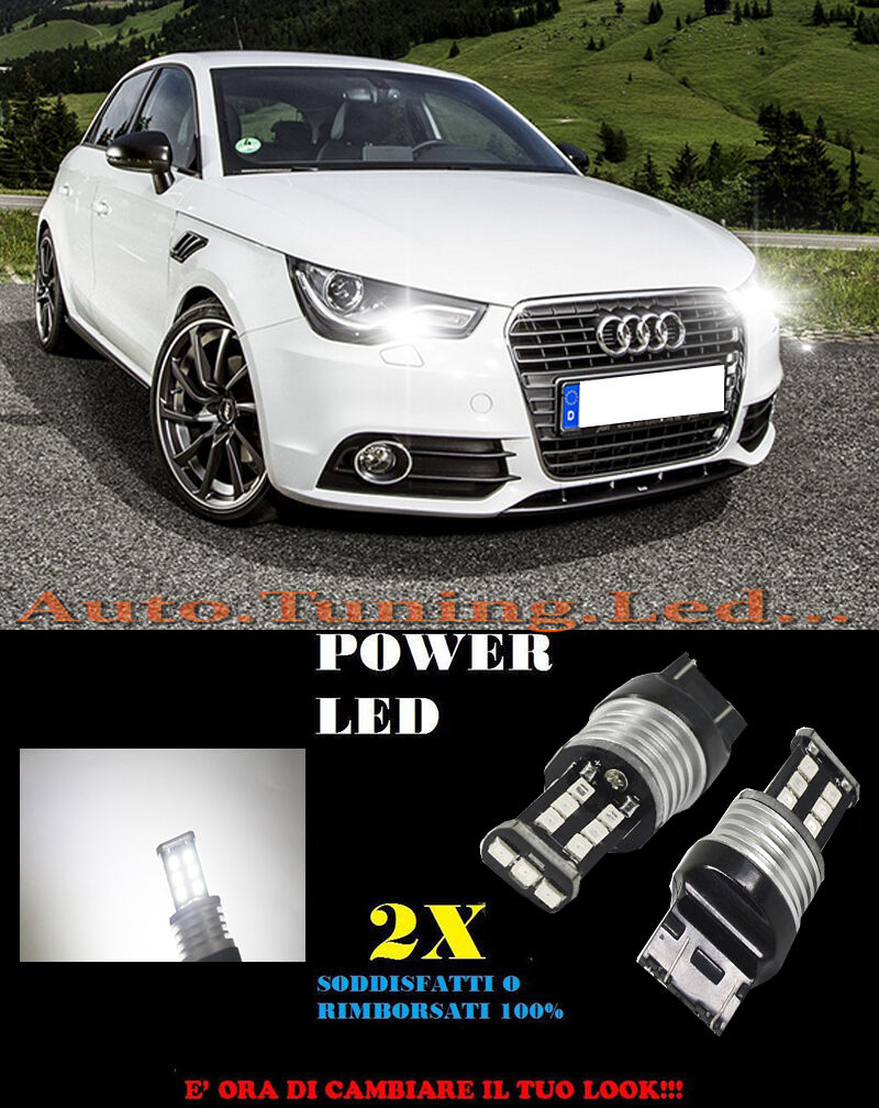 AUDI A1 2010-2014 LUCI DIURNE T20 A LED COPPIA NO ERROR BIANCO GHIACCIO AUTOELEGANCERICAMBI