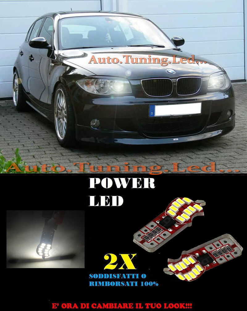 LUCI POSIZIONE BMW SERIE 1 E87 E82 E81 E88 CANBUS T10 BIANC 20 LED SUPER QUALITA