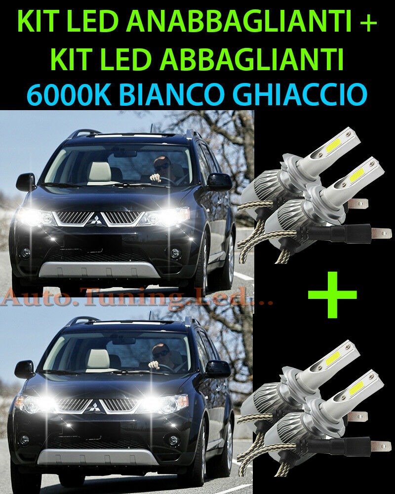 KIT LED LAMPADE ABBAGLIANTI & ANABBAGLIANTI PER MITSUBISHI OUTLANDER 2006-2012