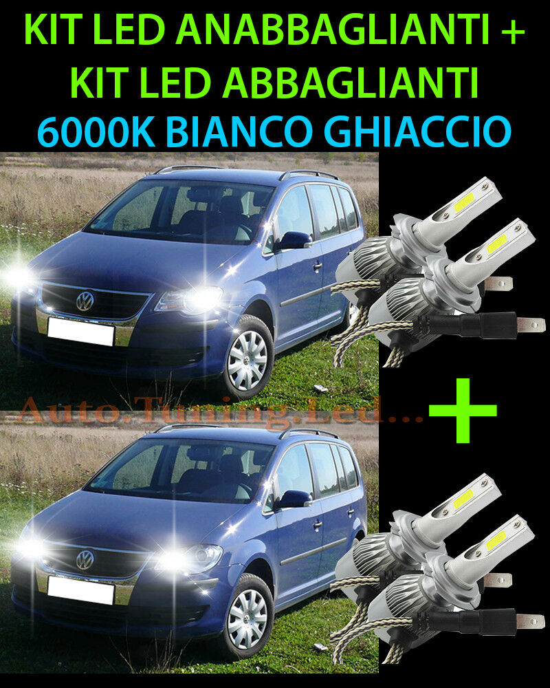 KIT LED LAMPADE ABBAGLIANTI & ANABBAGLIANTI PER VW TOURAN 2003-2010 -.