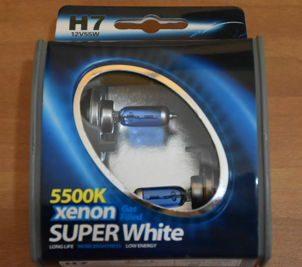 FIAT PUNTO - COPPIA LAMPADE H7 BLUE XENON BIANCO ANABBAGLIANTE 55W 12V