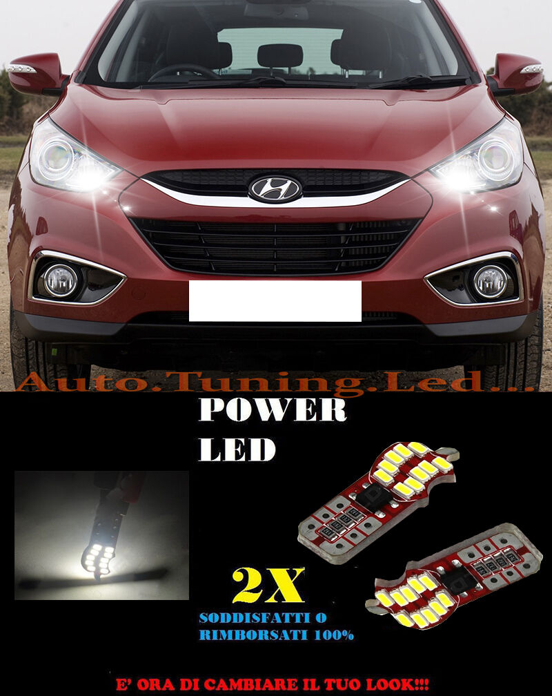 LUCI POSIZIONE HYUNDAI IX35 2010-2013 CANBUS T10 BIANCO 20 LED SUPER QUALITA