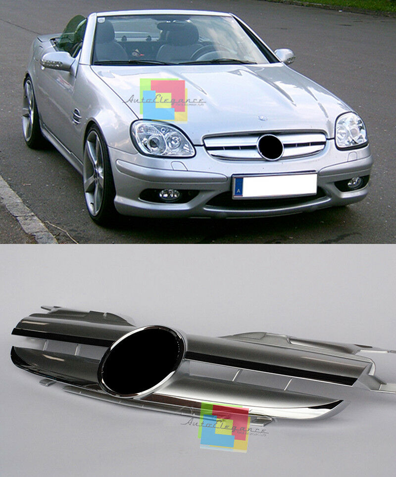 MERCEDES SLK R170 96-04 AMG LOOK FRONT GRILLE CHROME GRILLE