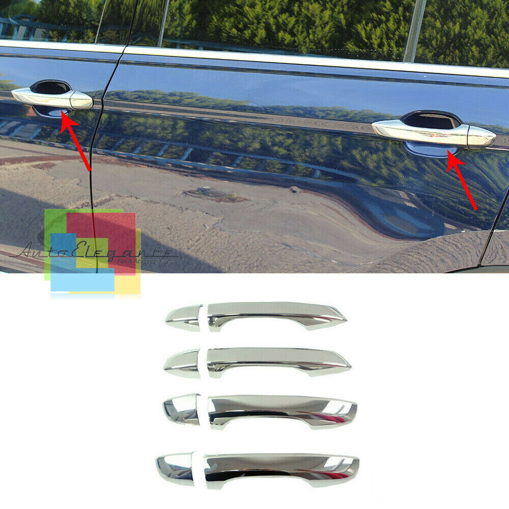 VW GOLF SPORTSVAN FROM 2014+ 3M ADHESIVE CHROME DOOR HANDLE COVERS SET