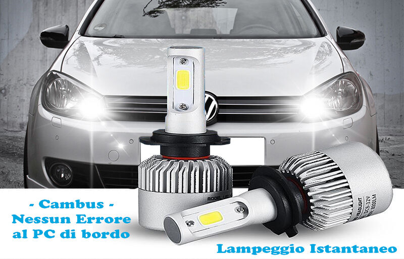 H15 LED DAYTIME HIGH BEAM LAMPS WHITE 6000K NO ERROR VW GOLF 6 2008-2012