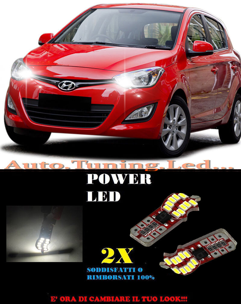 LUCI POSIZIONE HYUNDAI I20 08-12 CANBUS T10 BIANCO 20 LED SUPER QUALITA