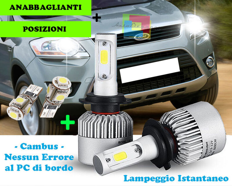 LED LOW BEAM LAMPS + POSITIONS T10 FOR FORD KUGA 2008-2012 CREE